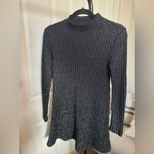 Urban Outfitters Black Sparkle Long Sleeve Dress